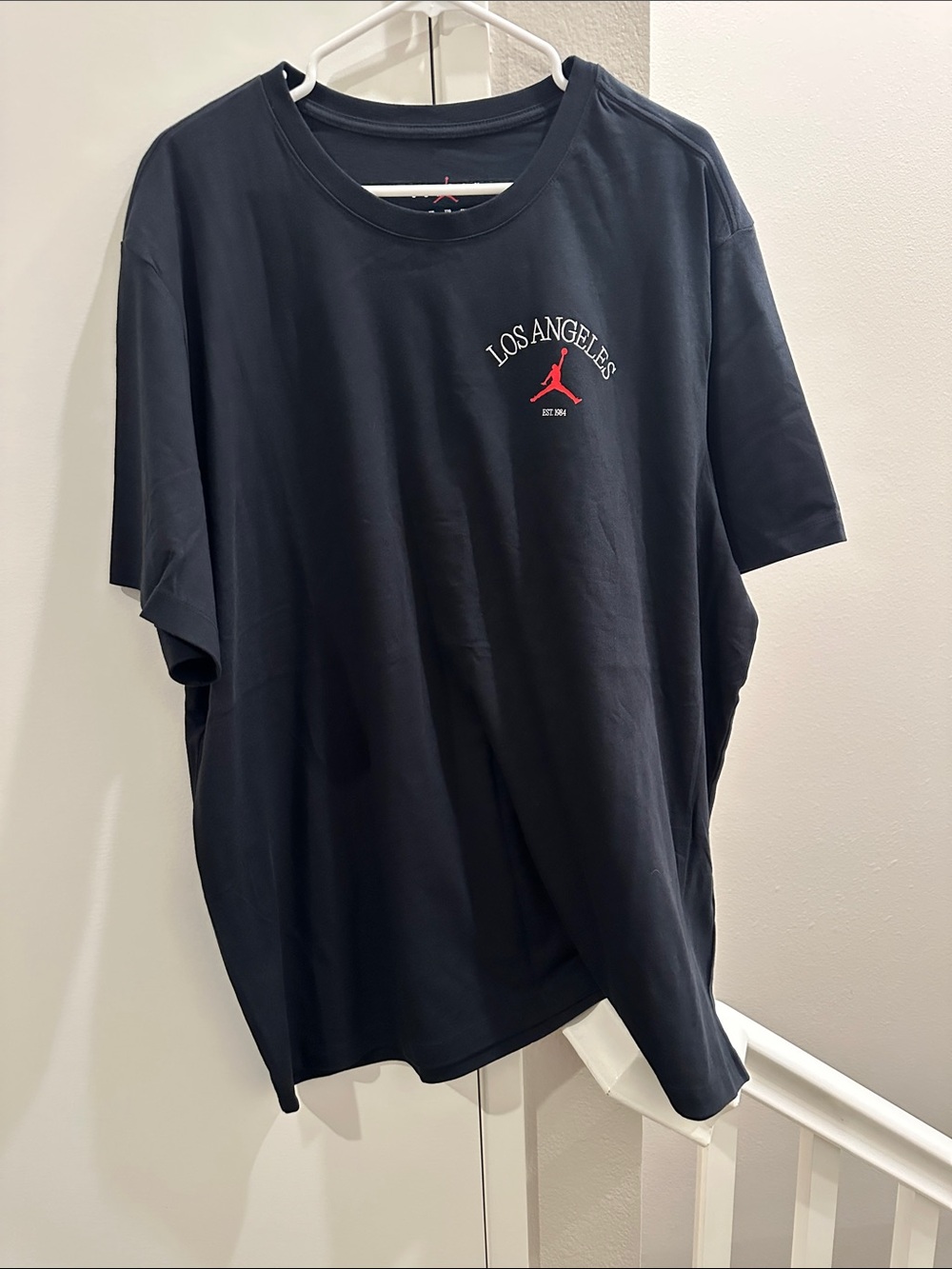 Jordan Los Angeles Short-Sleeve T-Shirt - Black with Red Logo